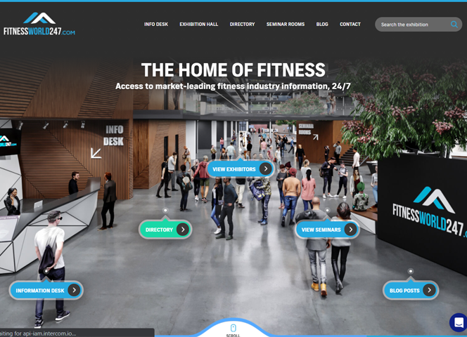 FitnessWorld247 CGI Website homepage