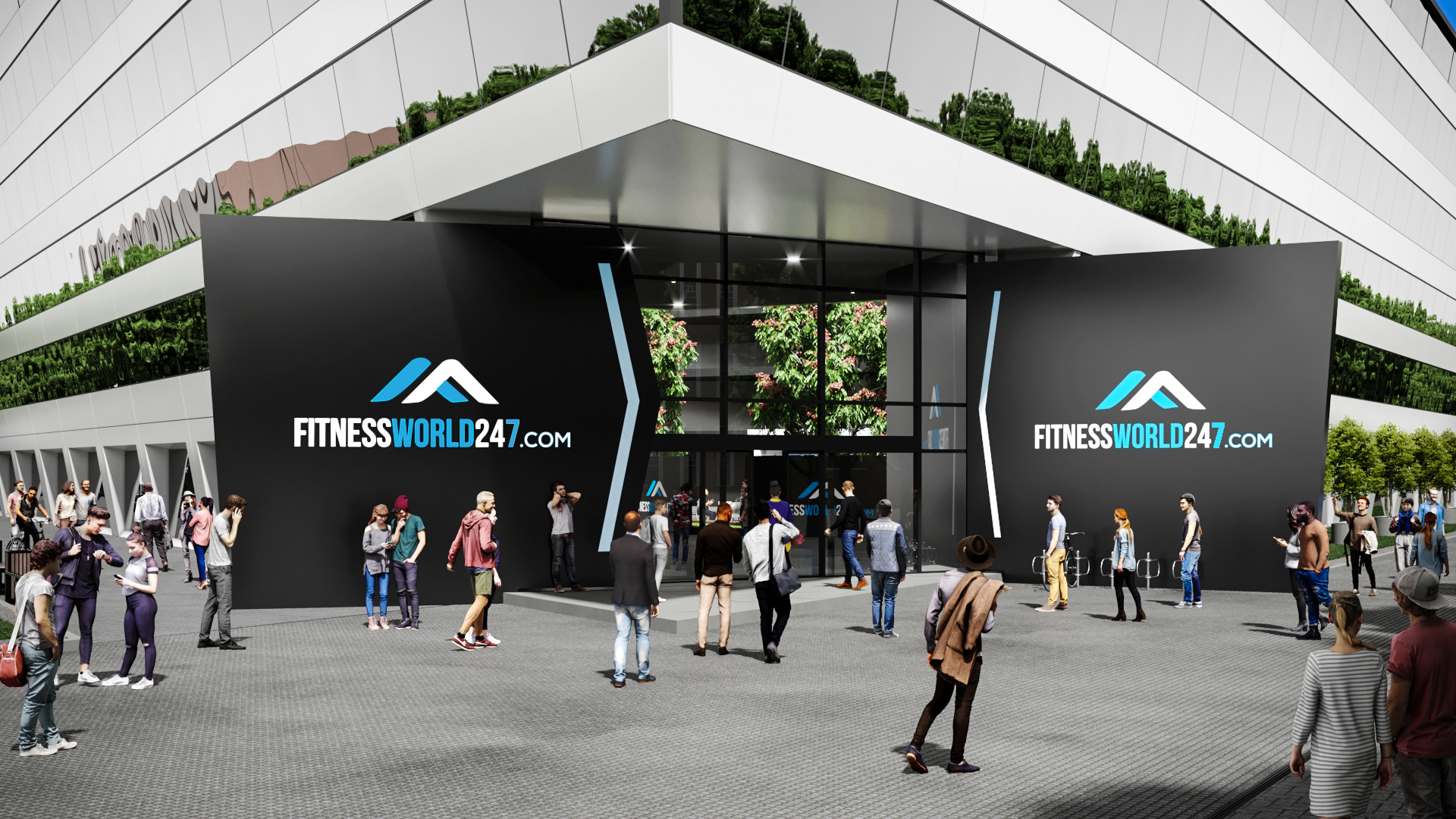 FitnessWorld247 Exhibition hall CGI virtual expo