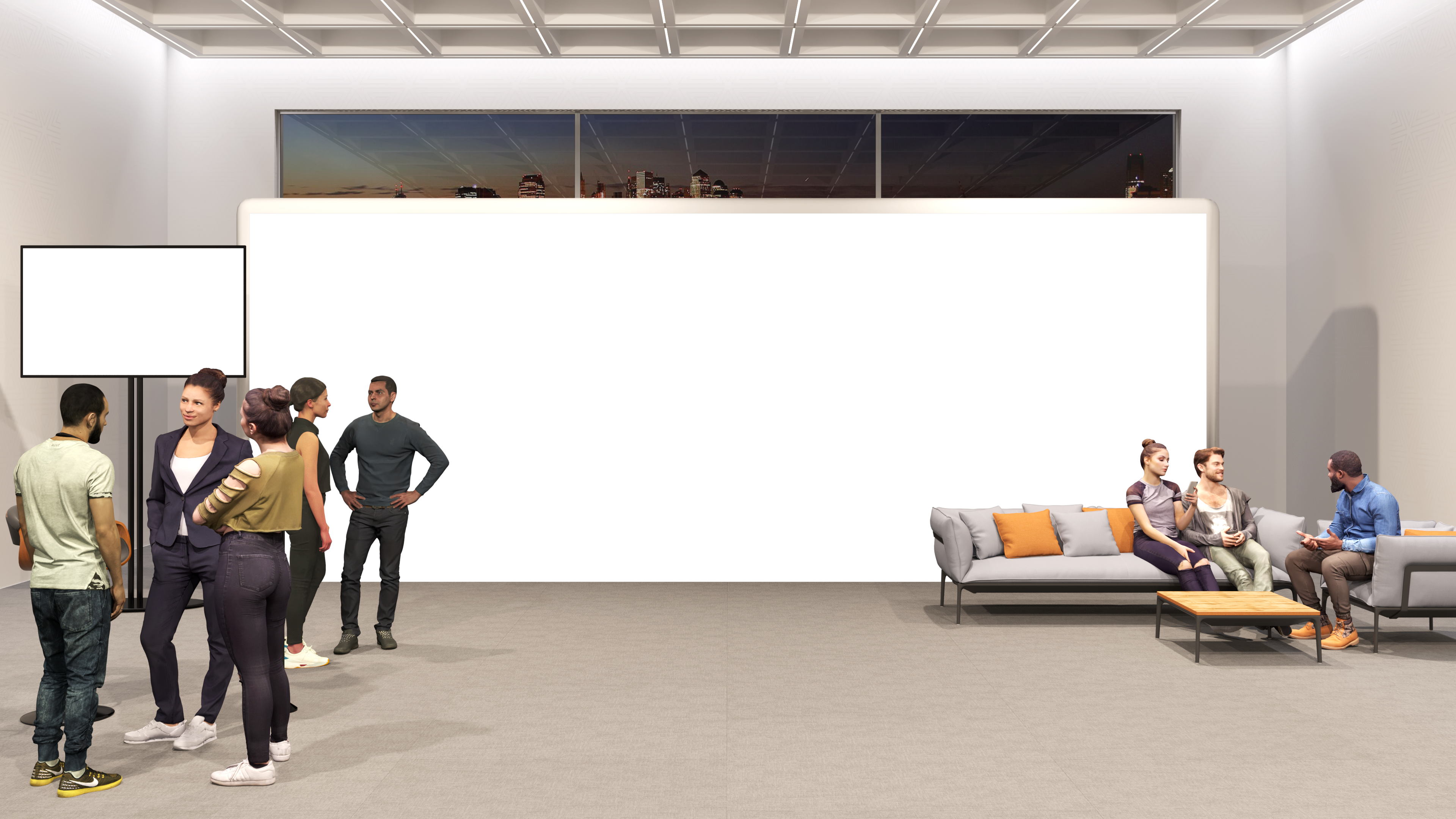 Exhibition hall CGI virtual expo stand space